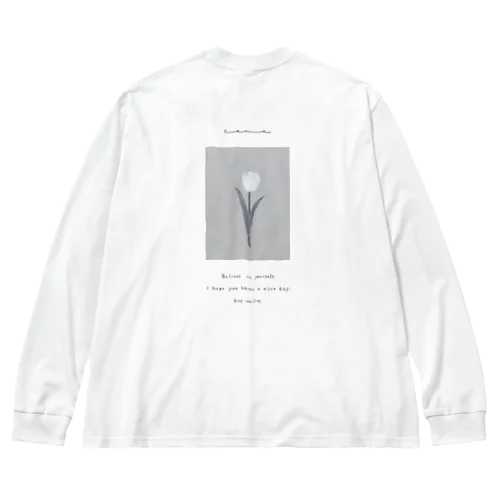 *sugar milk sherbet blue Tulip× white grayish green blue Big Long Sleeve T-Shirt