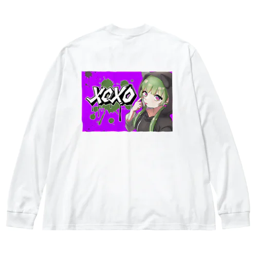 XOXOシリーズ【Hanyna】Ver.PURPLE ビッグシルエットロングスリーブTシャツ