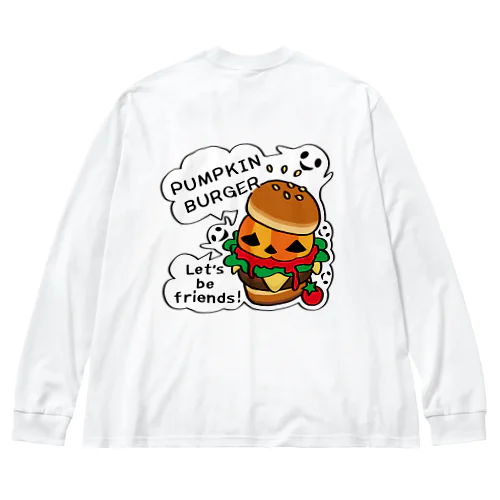 バックプリント Gz かぼちゃバーガーA ビッグシルエットロングスリーブTシャツ