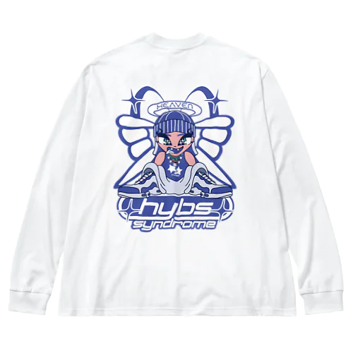 サイバーギャル (ブルー) Big Long Sleeve T-Shirt