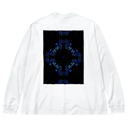 麻柄点描画 Big Long Sleeve T-Shirt