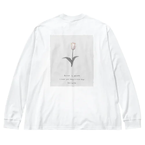 Shabby Chic , Tulip . Big Long Sleeve T-Shirt