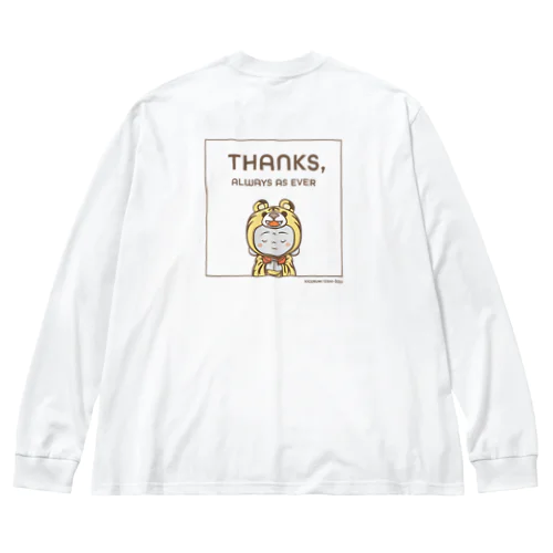 着ぐるみ 寅地蔵　ｰTHANKS バックプリントTｰ Big Long Sleeve T-Shirt