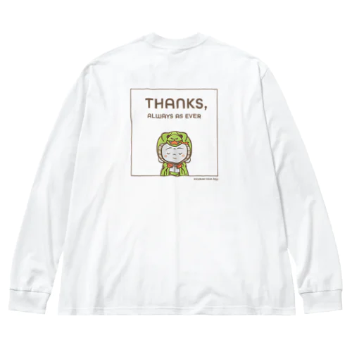 着ぐるみ 巳地蔵　ｰTHANKS バックプリントTｰ Big Long Sleeve T-Shirt