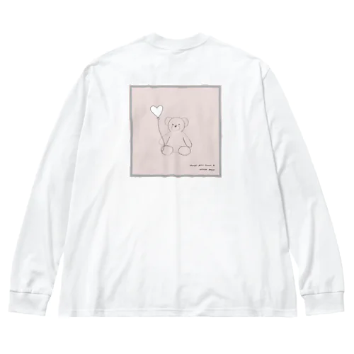 🧸 Bear and heart white balloon . Big Long Sleeve T-Shirt