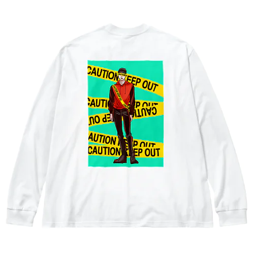 caution！ ビッグシルエットロングスリーブTシャツ