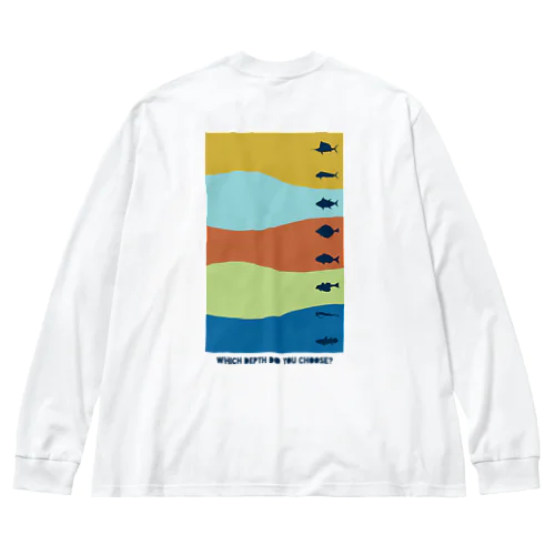 『 Which depth do you choose? 』カラフル ビッグシルエットロングスリーブTシャツ