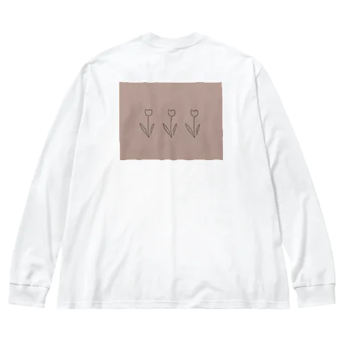 くすみコーラル*** Big Long Sleeve T-Shirt