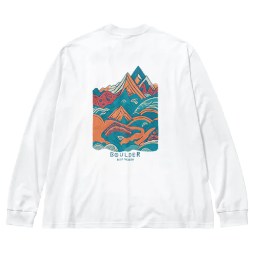 【BLUE NORTH】ボルダーデザイン5 Big Long Sleeve T-Shirt