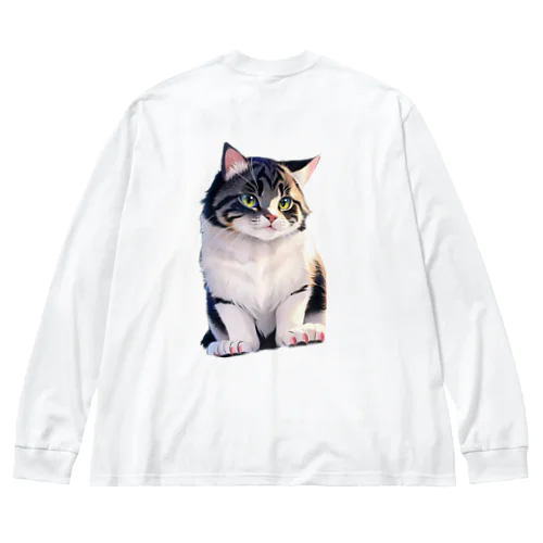 ふわふわキャット Big Long Sleeve T-Shirt