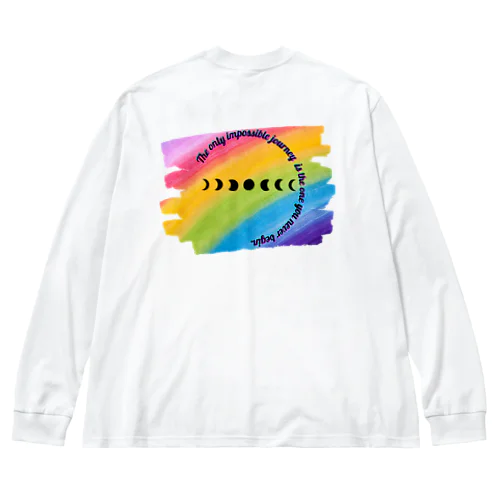 満ち欠ける月rainbow ビッグシルエットロングスリーブTシャツ