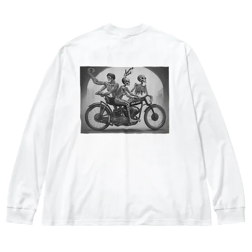 ドクロとバイク Big Long Sleeve T-Shirt