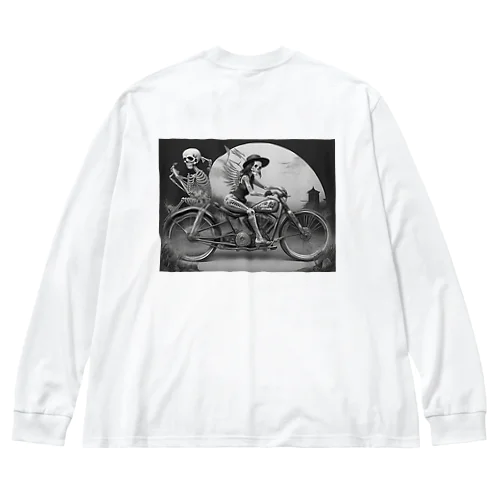 ドクロとバイク Big Long Sleeve T-Shirt