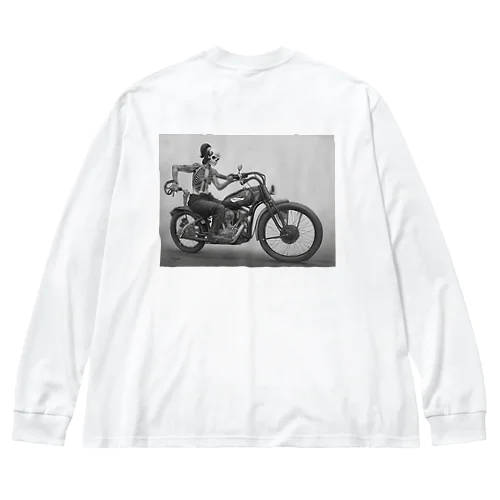 ドクロとバイク Big Long Sleeve T-Shirt