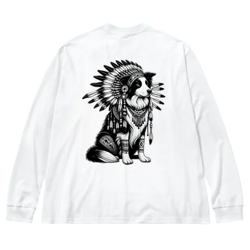 インディアン×ボーダーコリー ビッグシルエットロングスリーブTシャツ