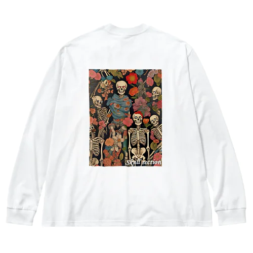 ドクロと花 Big Long Sleeve T-Shirt