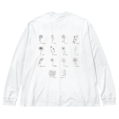 Flower long sleeve T-shirt ビッグシルエットロングスリーブTシャツ