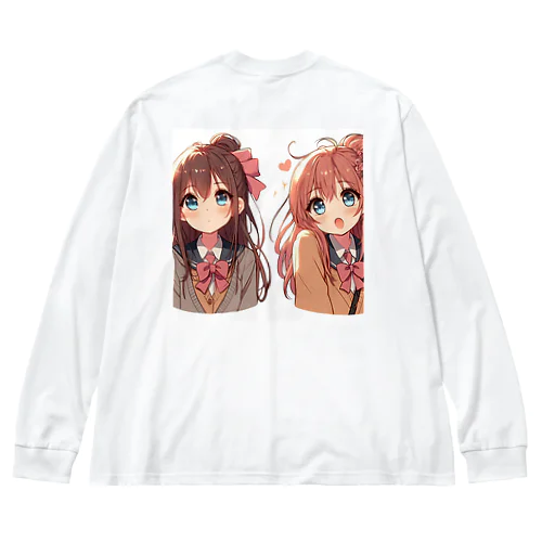 制服少女アイドルユニットTwin Big Long Sleeve T-Shirt