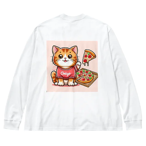 ピザでも食っとけや！ねこピザパーティーの開催です Big Long Sleeve T-Shirt