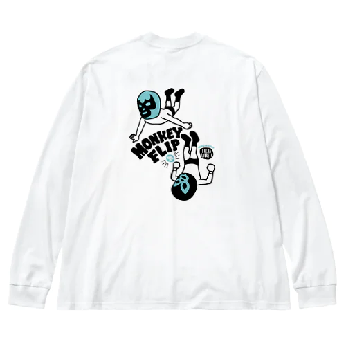 (バックプリント)MONKEY FLIP ビッグシルエットロングスリーブTシャツ