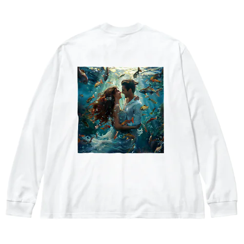 人魚姫と王子の微笑み アメジスト 2846 Big Long Sleeve T-Shirt