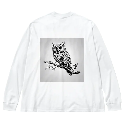 フクロウのハネヤスメ ビッグシルエットロングスリーブTシャツ