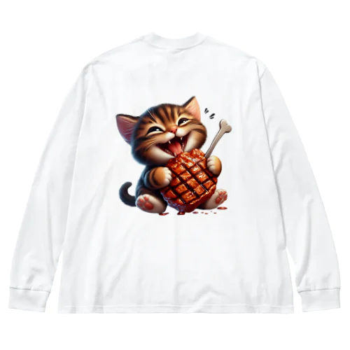 *Gu~mimi*肉好きにゃんこ Big Long Sleeve T-Shirt