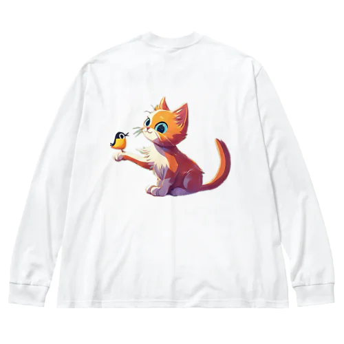 猫と小鳥🐱🐦 Big Long Sleeve T-Shirt