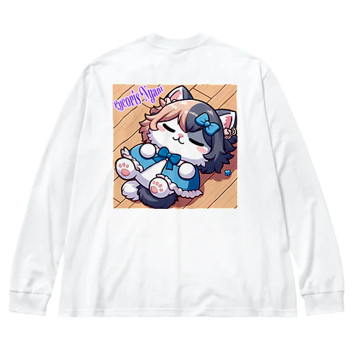 りこりすにゃんと「半々にゃんと」 Big Long Sleeve T-Shirt