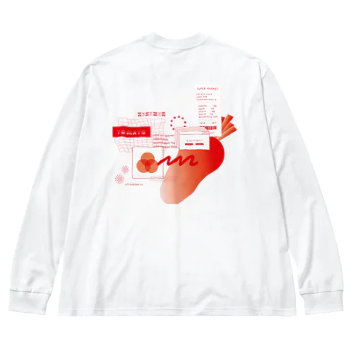 ０８３１（お野菜）赤 Big Long Sleeve T-Shirt