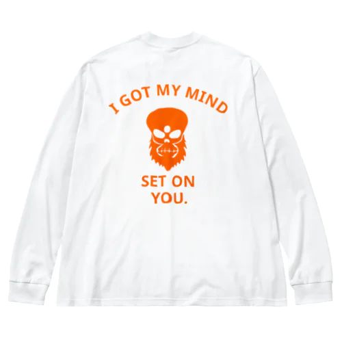 I GOT MY MIND SET ON YOU.(橙) ビッグシルエットロングスリーブTシャツ