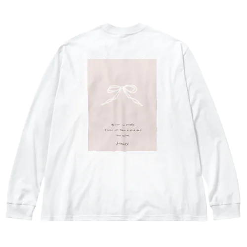 🩰 Balletcore ribbon . Big Long Sleeve T-Shirt