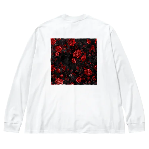 イラスト　深紅の美しい薔薇　3 Big Long Sleeve T-Shirt