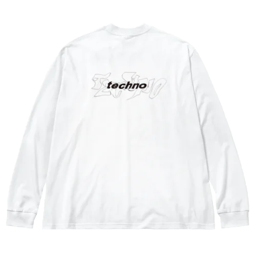 10_techno ビッグシルエットロングスリーブTシャツ