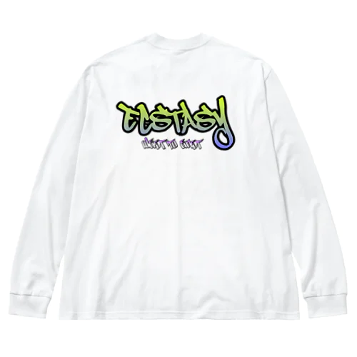 西から東 ecstasy  ビッグシルエットロングスリーブTシャツ