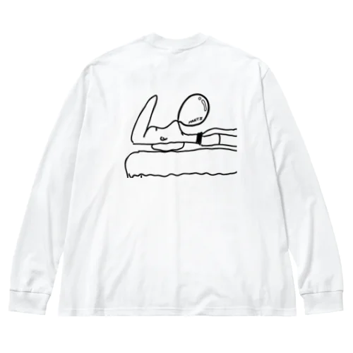 Slept in the bed  ビッグシルエットロングスリーブTシャツ