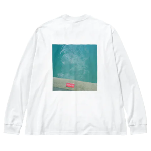 POOLであそびたい（ワンポイント・背面プリント） Big Long Sleeve T-Shirt