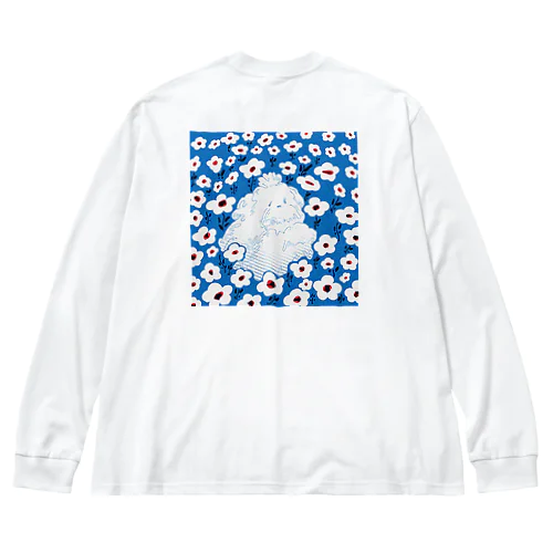 もふもふお花犬 Big Long Sleeve T-Shirt