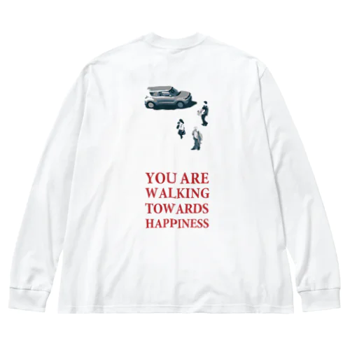 Percy -YOU ARE WALKING TOWARDS HAPPINESS- ビッグシルエットロングスリーブTシャツ