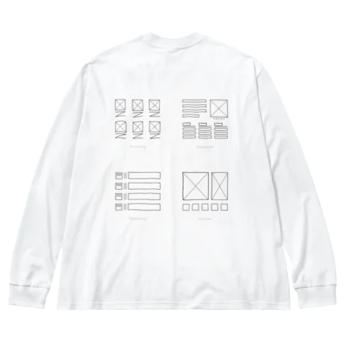 デザインの4大原則 4DesignPrinciples　文字あり ビッグシルエットロングスリーブTシャツ