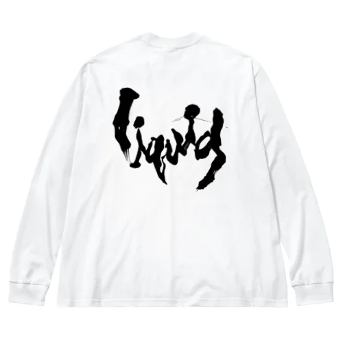 liquid【黒文字】 ビッグシルエットロングスリーブTシャツ