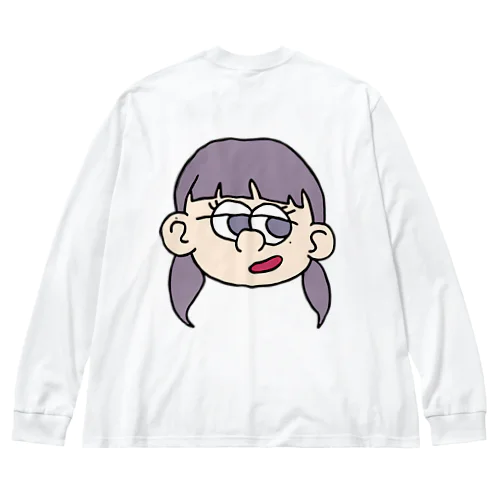 憎たらしい感じの女 ビッグシルエットロングスリーブTシャツ