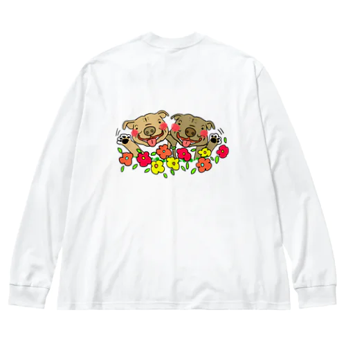 陽気なピットブル兄妹ダディ・ソフィー Big Long Sleeve T-Shirt