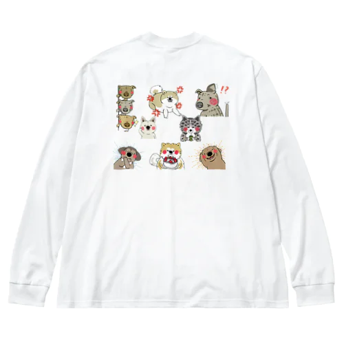 保護犬達の楽園メンバー集合 Big Long Sleeve T-Shirt