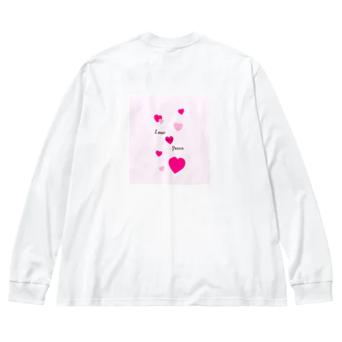 Love and Peace ビッグシルエットロングスリーブTシャツ