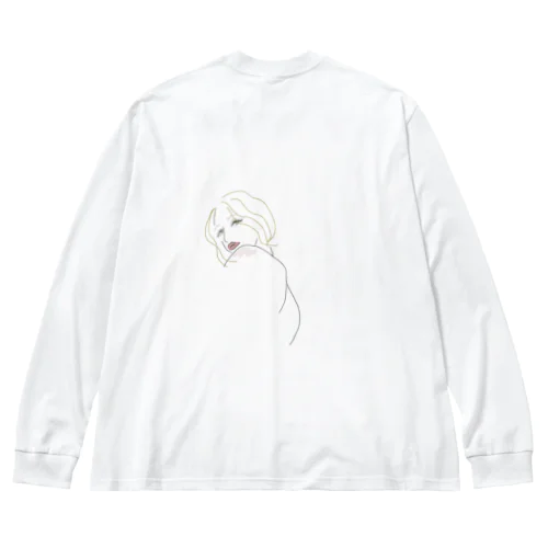 振り向きおフェロ美人 Big Long Sleeve T-Shirt