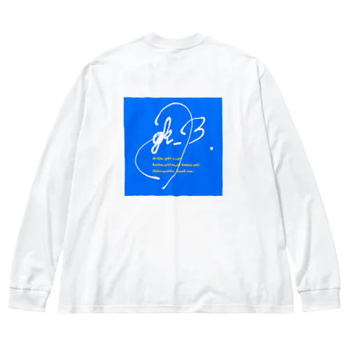 ボックスロゴ。(Blue) Big Long Sleeve T-Shirt