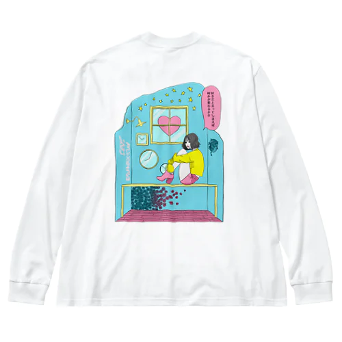 ハート女の子ちゃん ビッグシルエットロングスリーブTシャツ