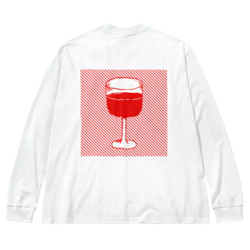 ストライプ（ワイングラス）ヤ Big Long Sleeve T-Shirt