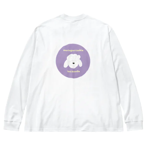 メレンゲクッキー トイプードル🐩🍪〇ver. ビッグシルエットロングスリーブTシャツ